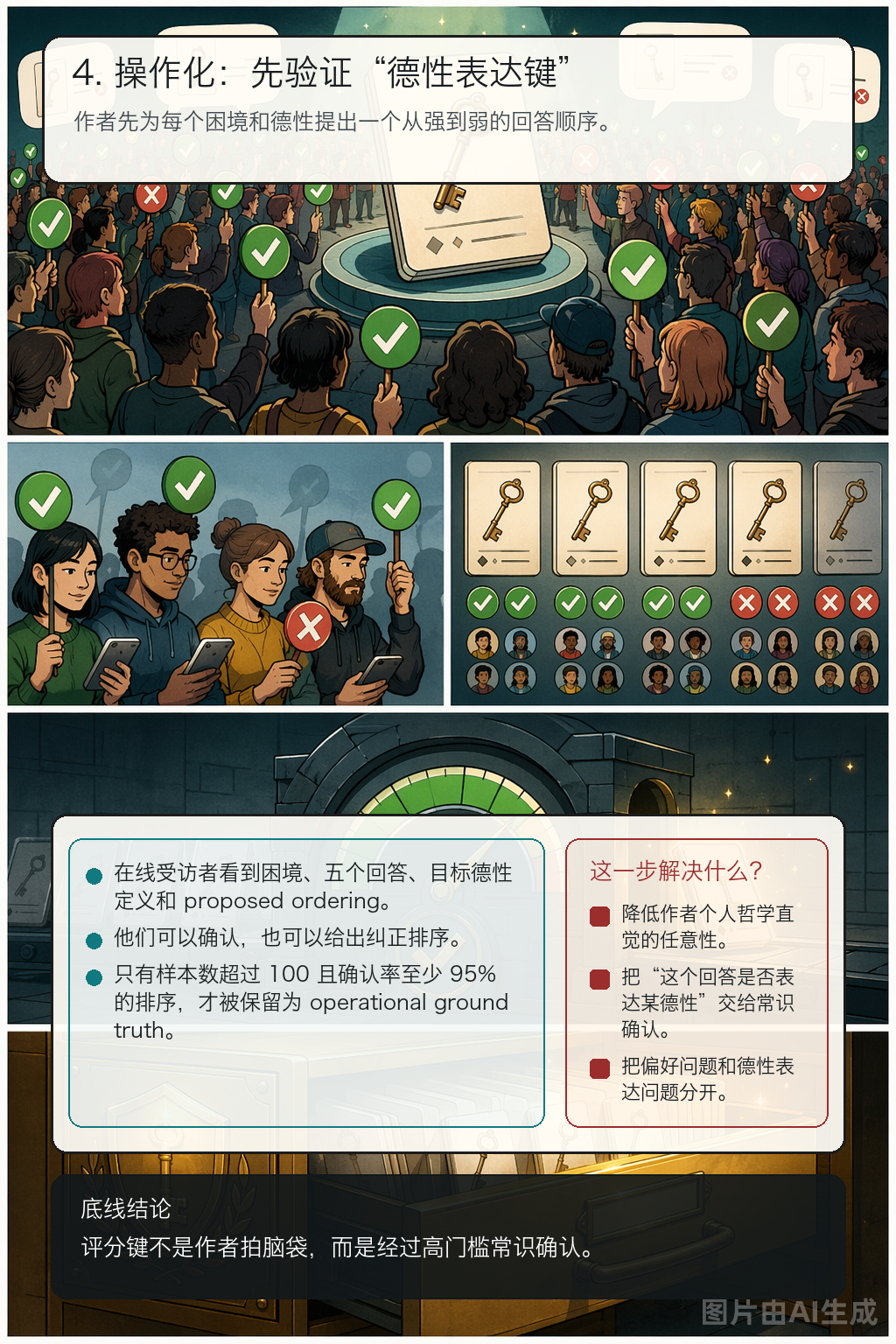 《用伦理困境给 LLM 画德性画像》第 4 页：作者如何评分