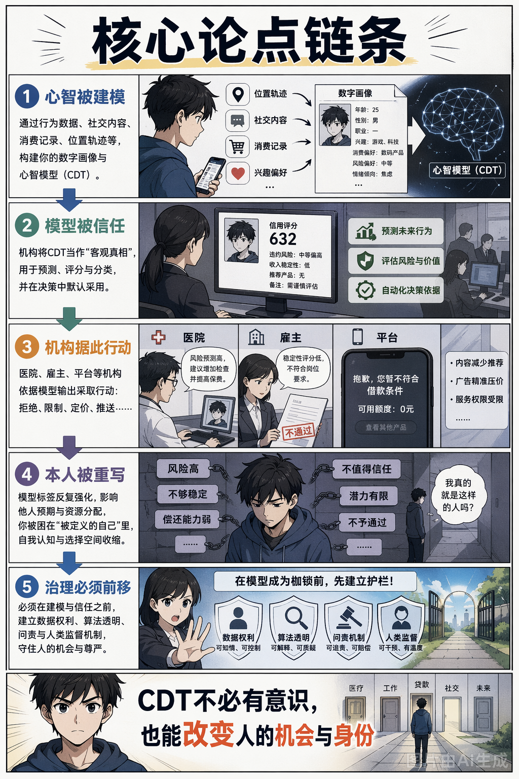 《认知数字孪生：会建模心智的 AI 系统》第 5 页：核心论点链条