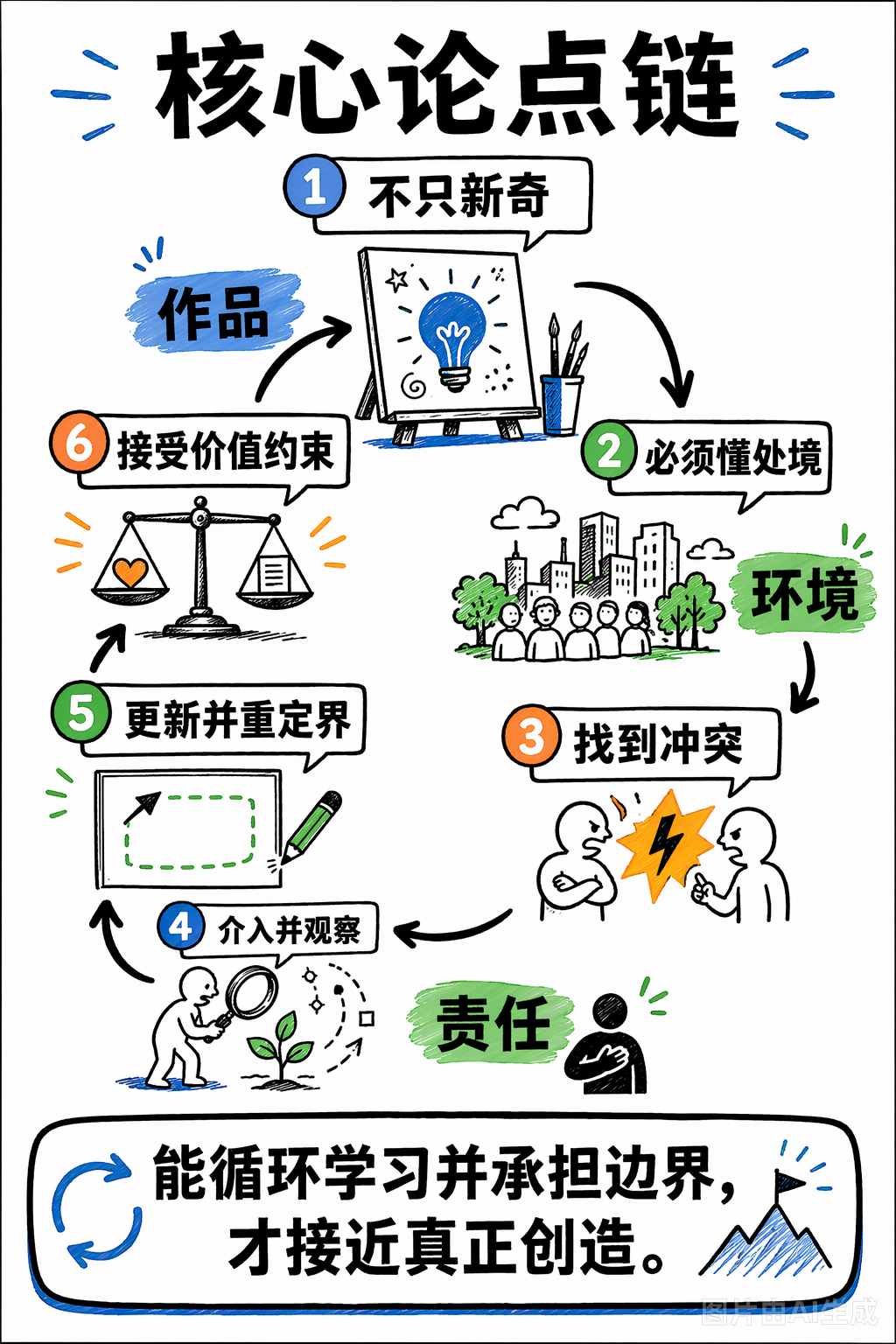 《机器真会创造吗？》第 5 页：核心论点链