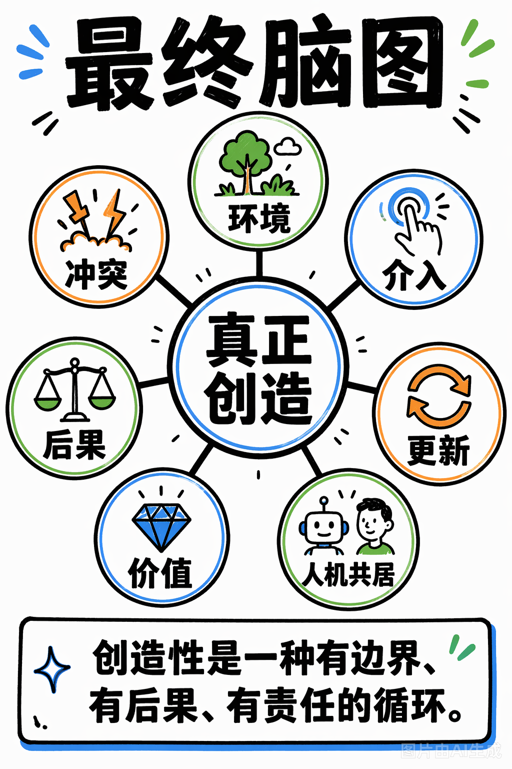 《机器真会创造吗？》第 8 页：最终脑图
