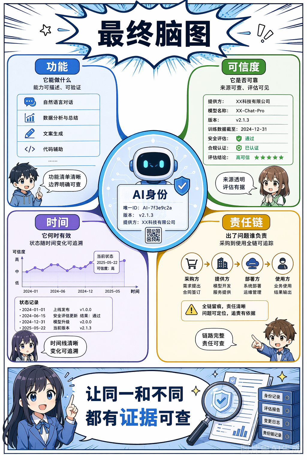 《AI 改过之后，还是同一个 AI 吗？》第 8 页：最终脑图