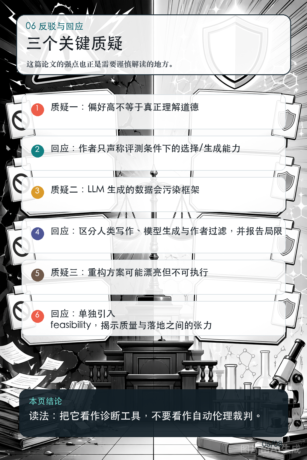《LLM 能想象二选一之外的道德方案吗?》第 6 页:关键反驳与回应