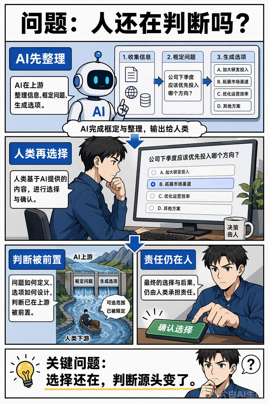 《当 AI 接管判断，人类还在思考吗？》第 1 页：人类还在形成判断吗
