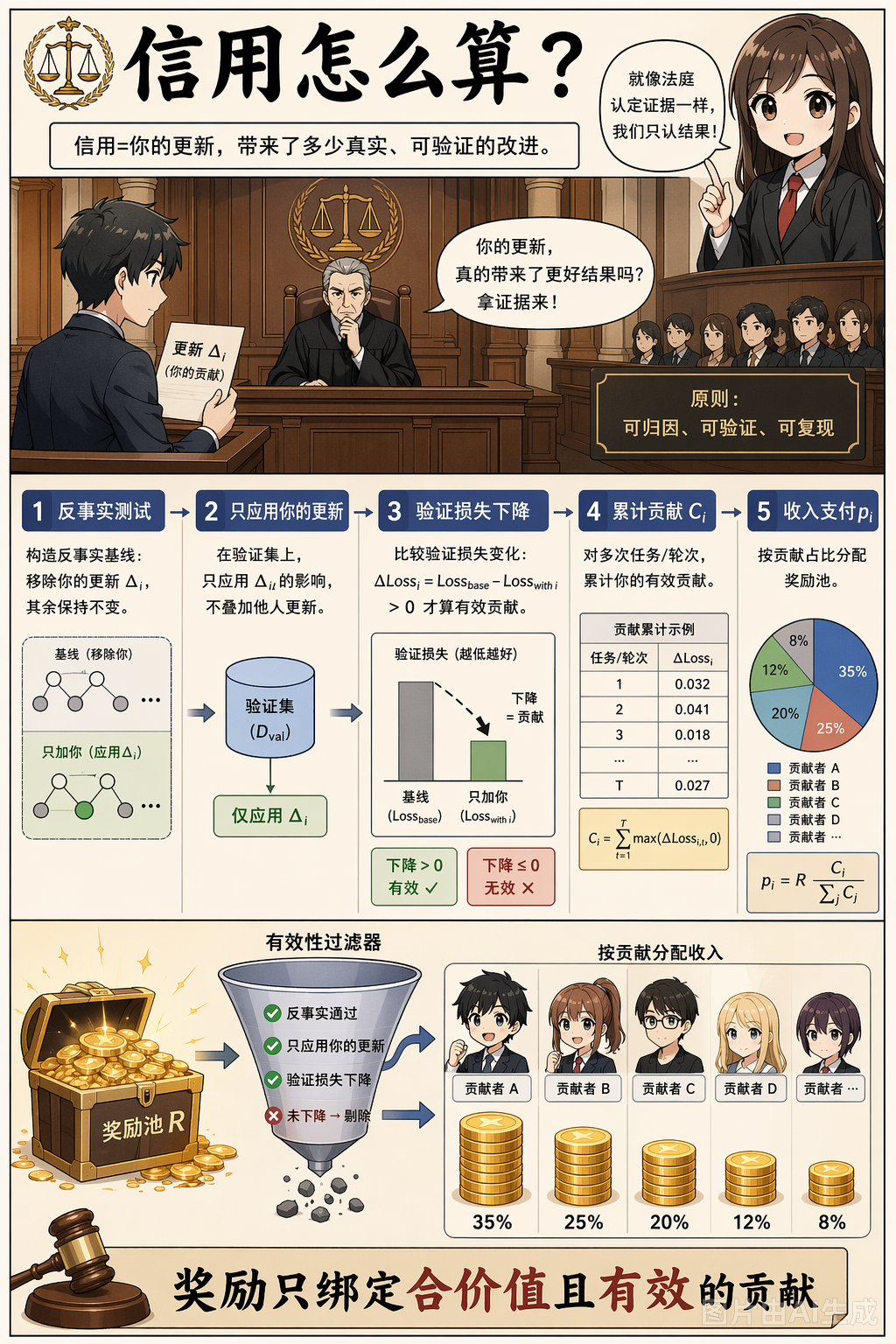 《价值约束下，AI 应该如何分配功劳？》第 5 页：核心论点链条